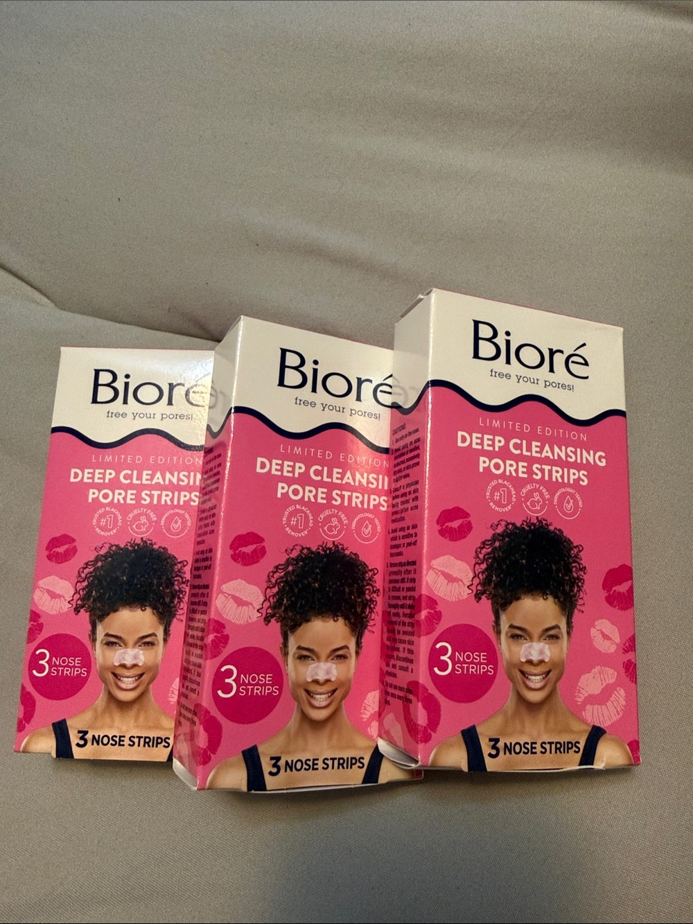 Bioré Deep Cleansing Pore Strips - Pink (3 Nose Strips)